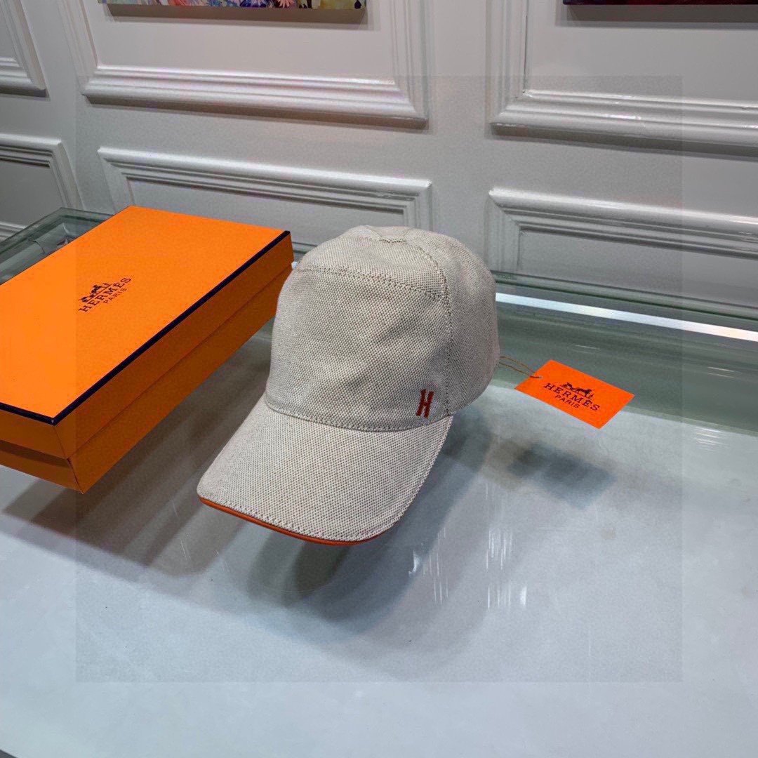 Hermes Davis H Primavera Cap Beige Hermes Cap - Soul Replicas