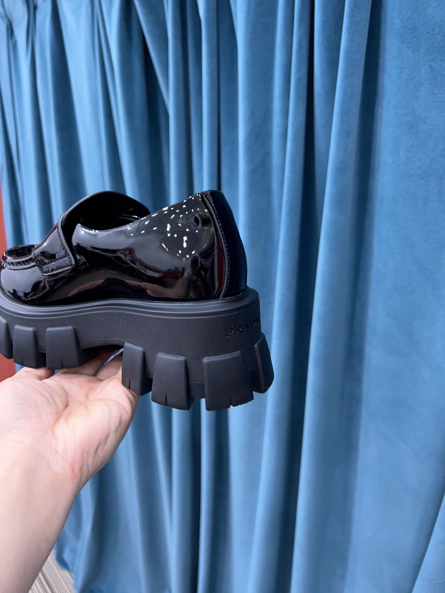 Prada Monolith Brushed Loafers Black For Women 2.4in/60mm Prada 2DE129_B4L_F0002  - Soul Replicas