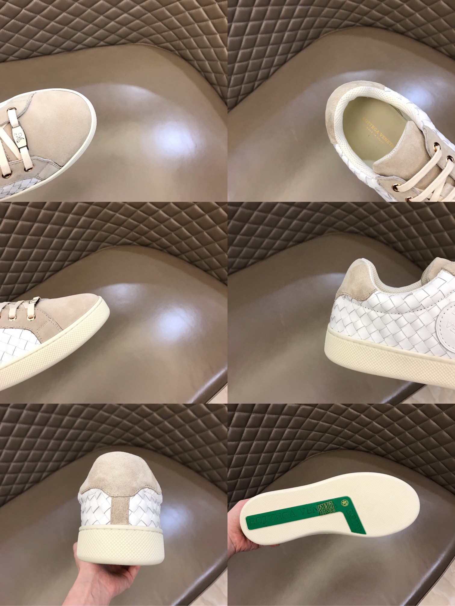 Bottega Veneta Men's Sneakers White And Beige For Men 85024 - Soul Replicas