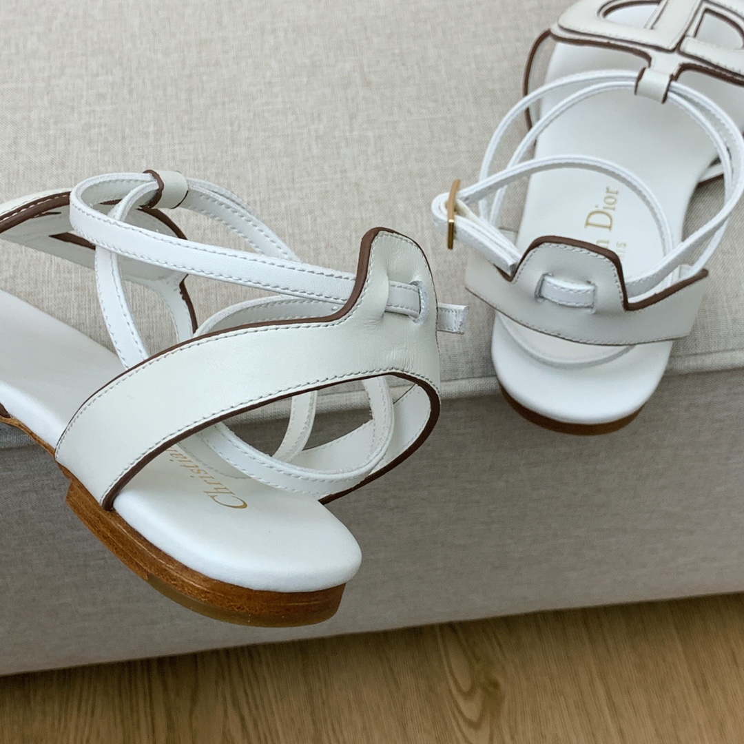 Christian Dior D Club Sandal White For Women CD - Soul Replicas