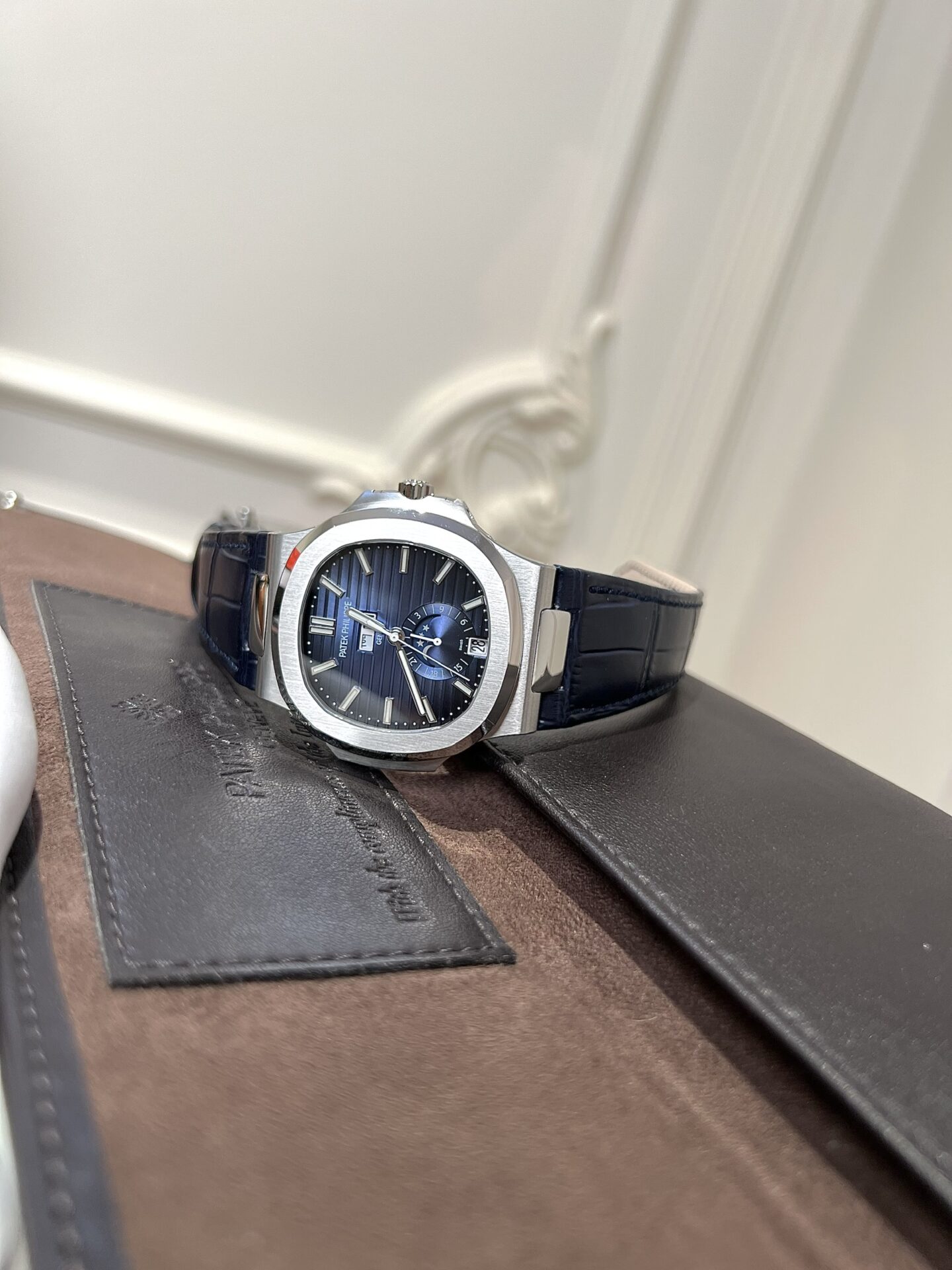 Patek Philippe Best Replica Watch Nautilus 5726G Blue Leather Strap PPF 40.5mm - Soul Replicas
