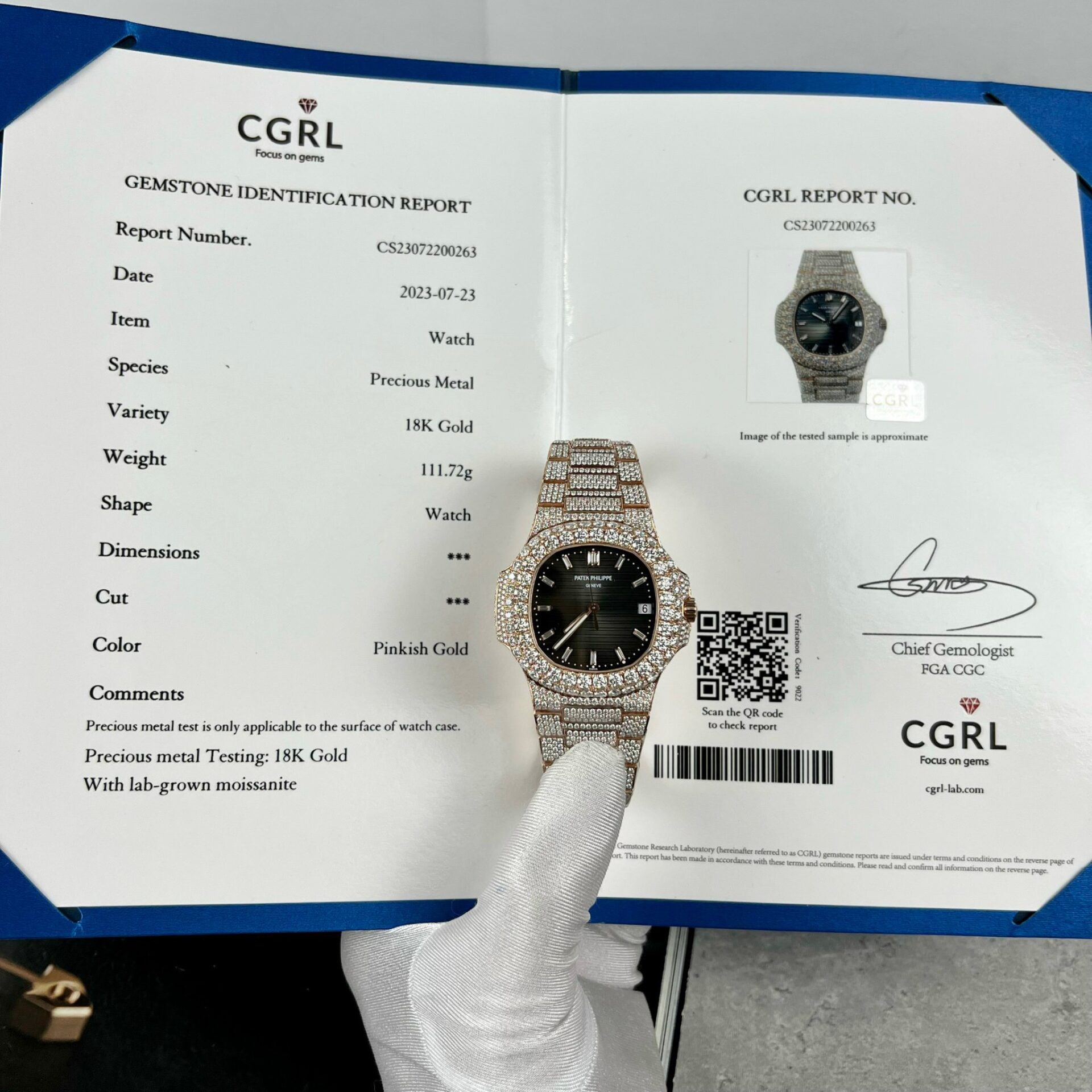 Patek Philippe 5711 Replica Watch With Moissanite Diamond Refined 3K 40mm - Soul Replicas