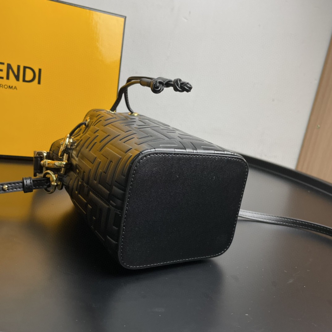 Fendi Mon Tresor Black Mini Bag For Woman 18cm/7in 8BS010A3ZGF0KUR - Soul Replicas