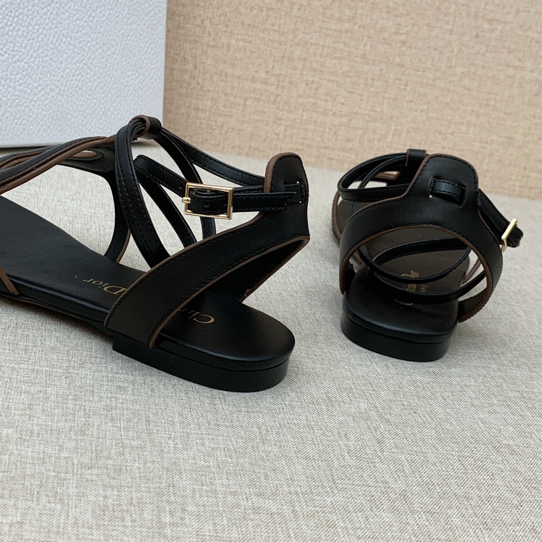 Christian Dior D Club Sandal Black For Women CD - Soul Replicas