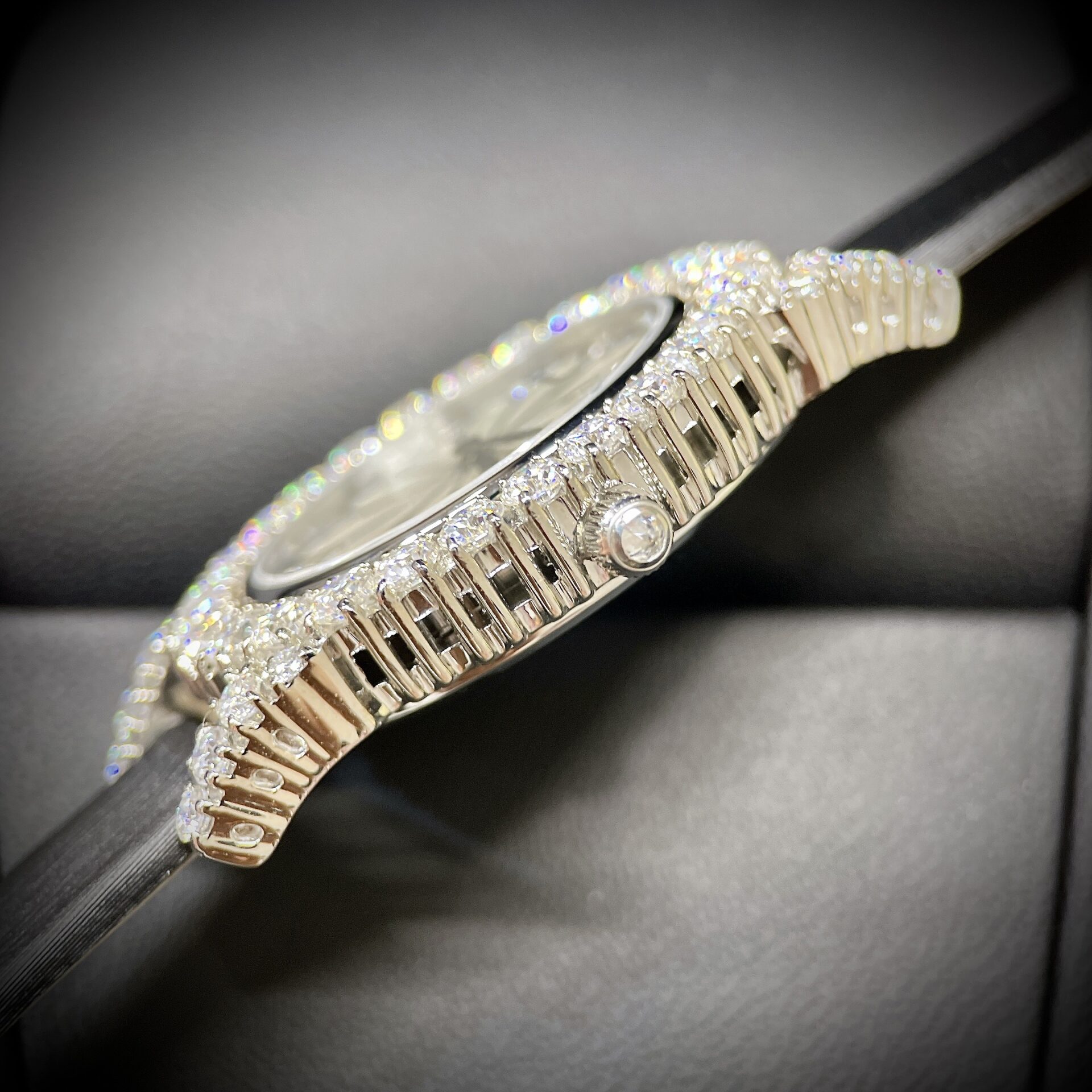 Chopard Mother Of Pearl Dial Replica 1:1 Watch Full Diamond Moissanite 34mm - Soul Replicas