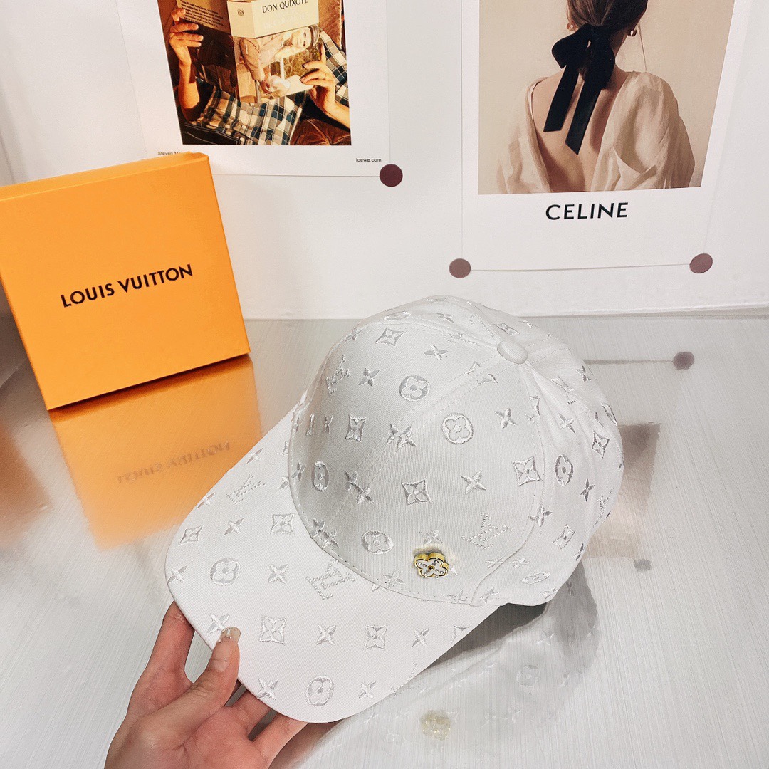 Louis Vuitton Casquette Be My Cap White LV Cap - Soul Replicas