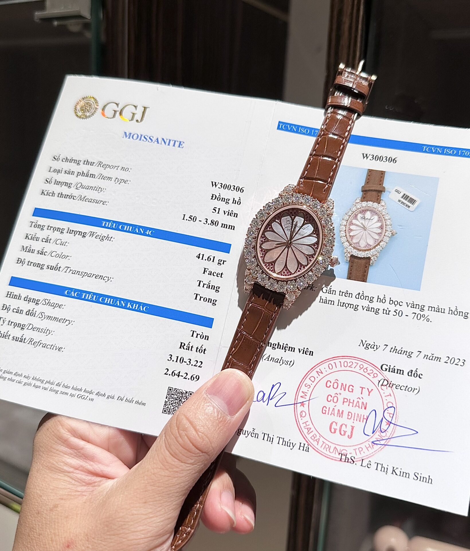 Chopard Rose Gold Wrapped Replica Watch With Moissanite Diamonds 34mm - Soul Replicas