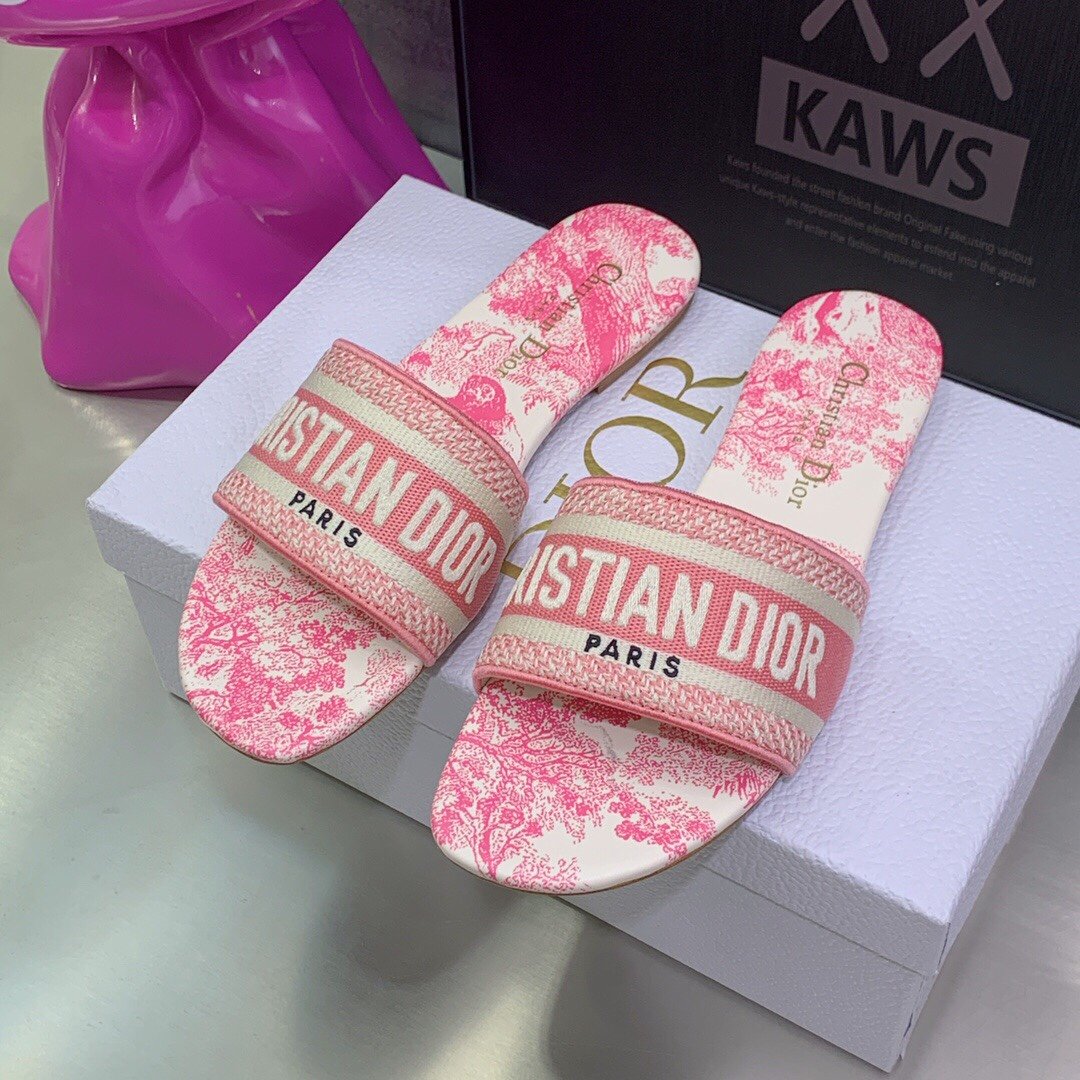 Christian Dior Women's Dway Slide Pink Multicolor For Women CD - Soul Replicas