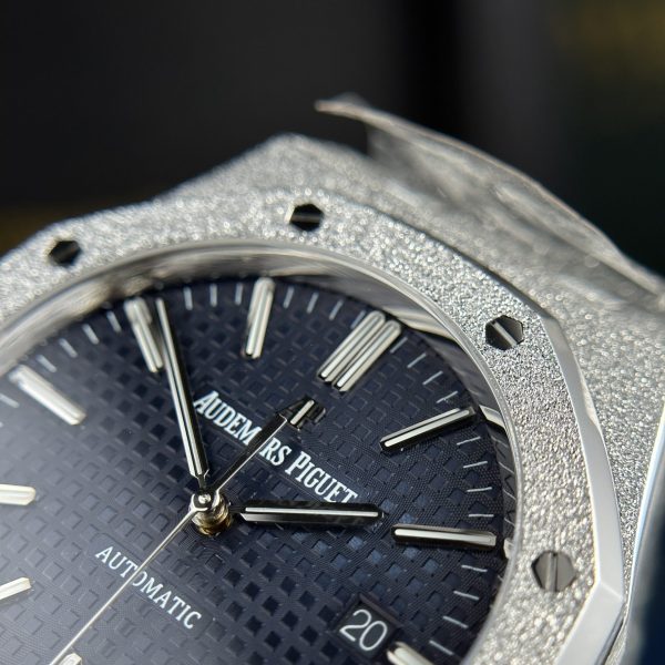 Audemars Piguet Royal Oak 15410 Frosted Gold Best Replica Watch Blue Dial APS Factory 41mm - Soul Replicas