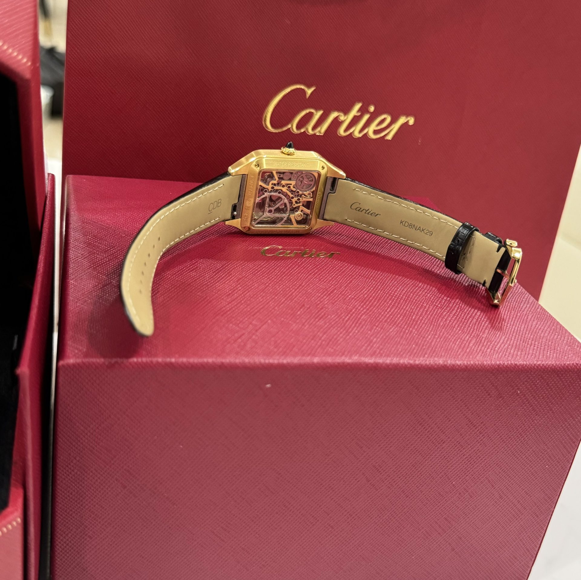 Cartier Replica Watch Santos WHSA0031 Quartz Leather Strap 31x43mm - Soul Replicas
