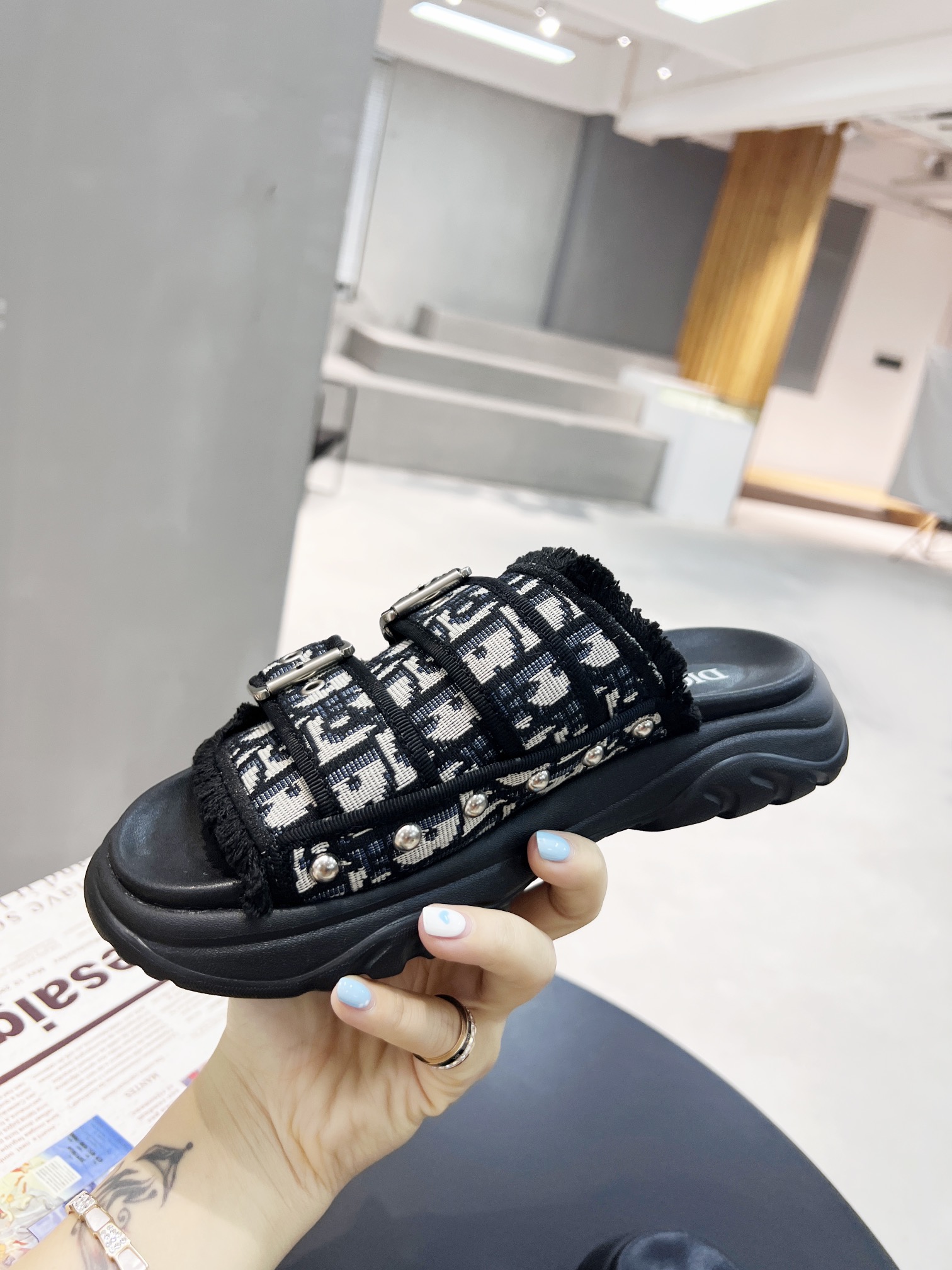 Christian Dior Women's D-Wander Slide Black For Women CD - Soul Replicas