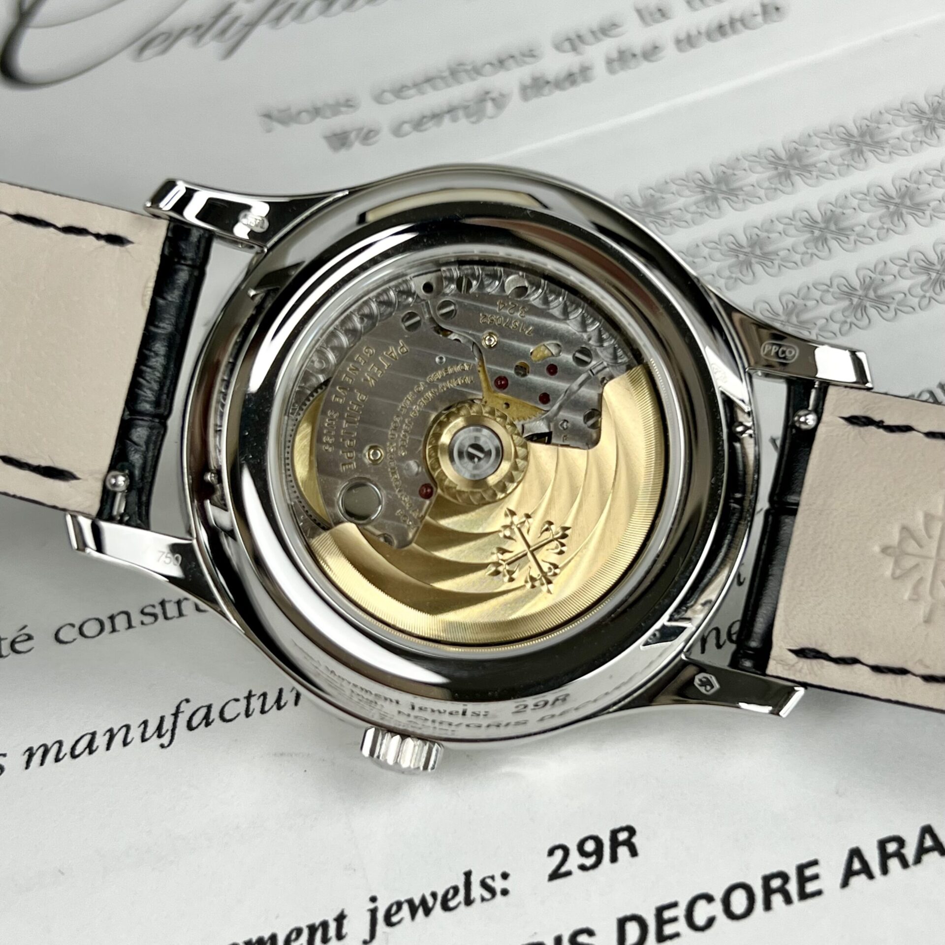 Patek Philippe Complications 5205G Replica Watch Leather Strap 40mm - Soul Replicas