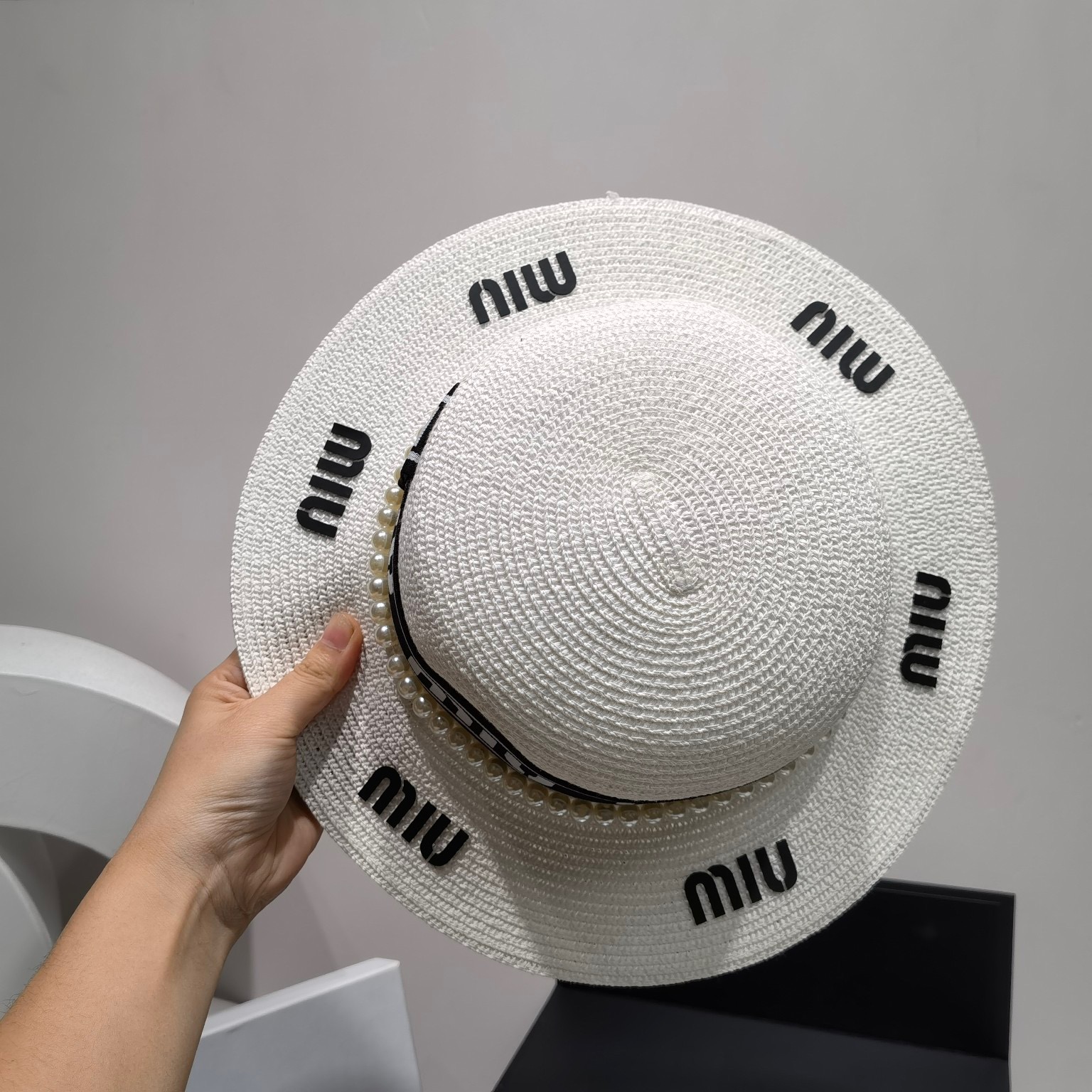 Miu Miu Raffia Hat White Miu Miu Hat - Soul Replicas
