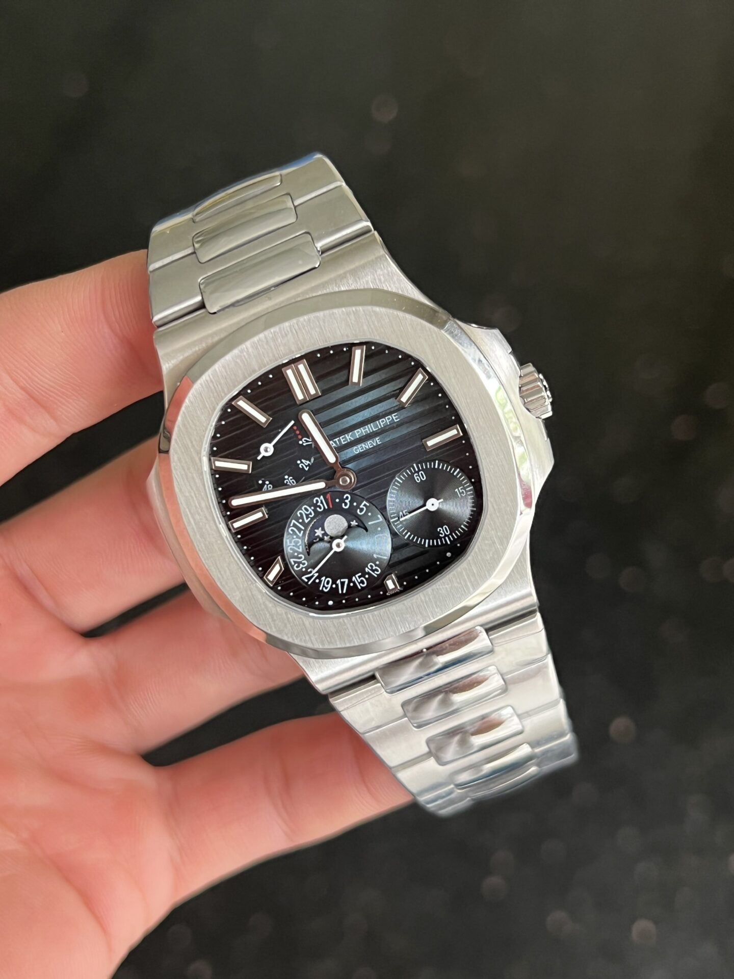 Patek Philippe Replica 1:1 Watch Nautilus 5712 Blue Black Dial GRF 40mm - Soul Replicas
