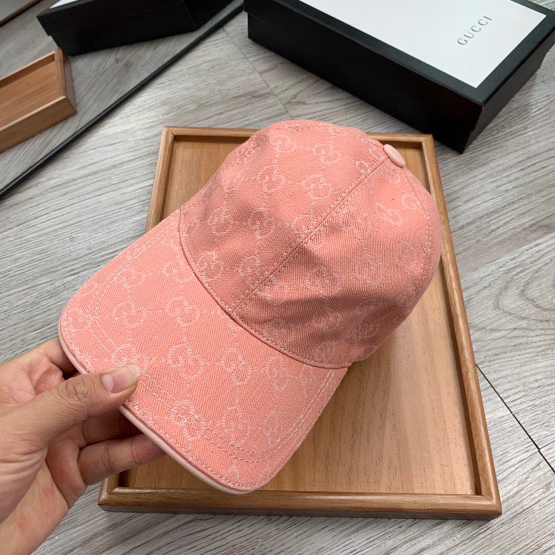 Gucci Canvas Baseball Cap Pink - Soul Replicas