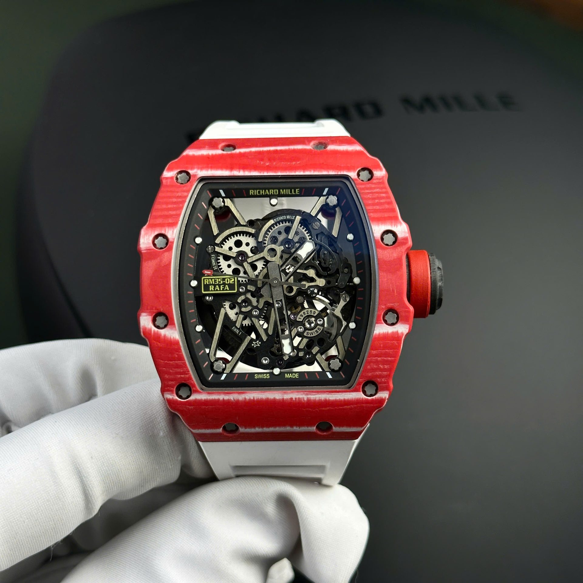 Richard Mille Replica Watch RM35-02 Rafael Nadal Red Quartz TPT 44mm - Soul Replicas