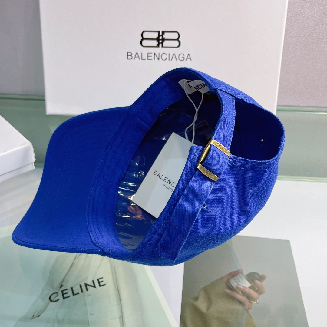 Balenciaga Logo Cap In Blue - Soul Replicas