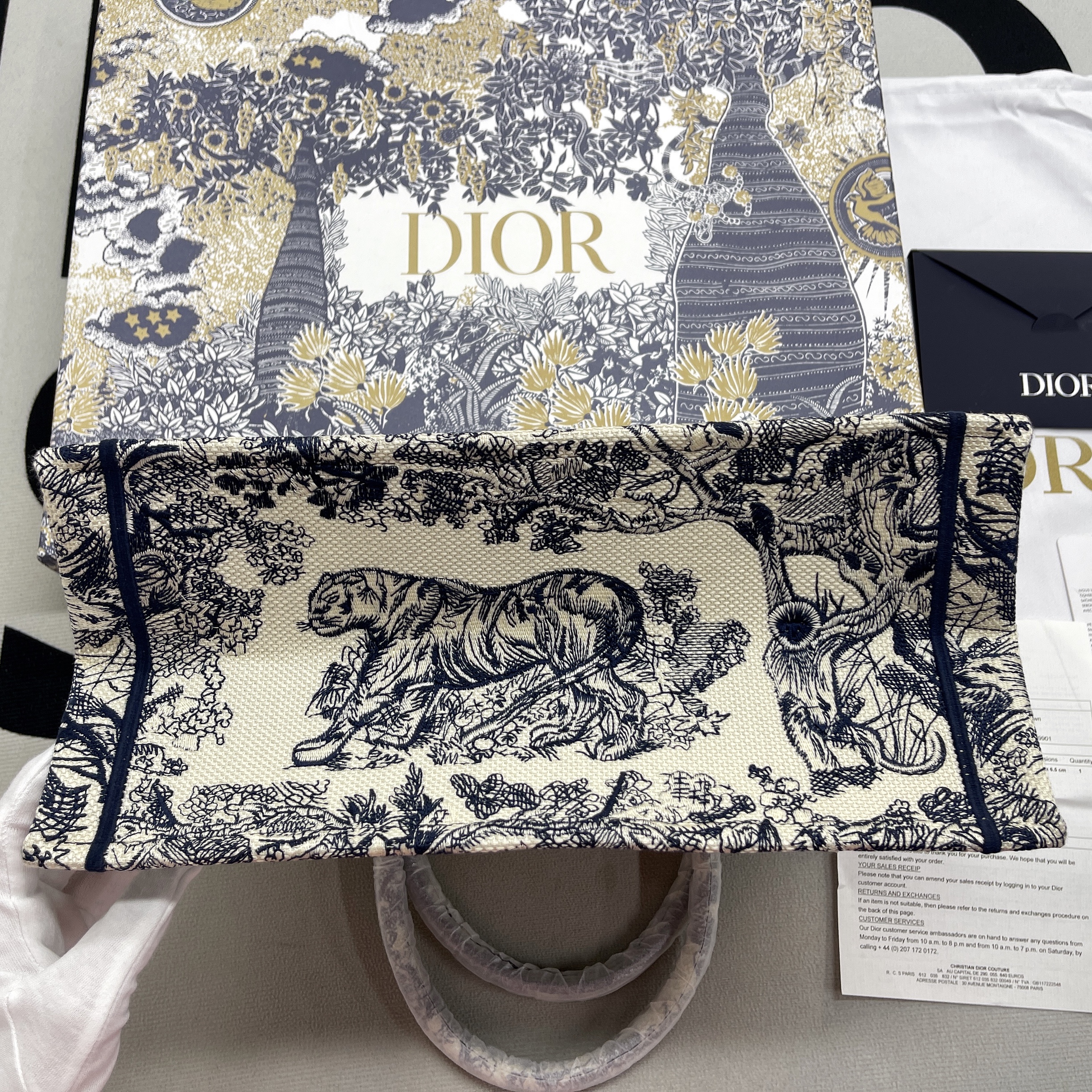 Christian Dior Medium Dior Book Tote Blue. For Women. Women's Handbags 14in/36cm CD M1296ZTDT_M808 - Soul Replicas