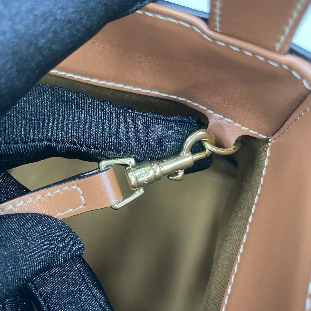 Celine Cuir Triopé Canvas Cube Bag Triumph Tan For Women 6in/15cm 199202EIN.04LU - Soul Replicas