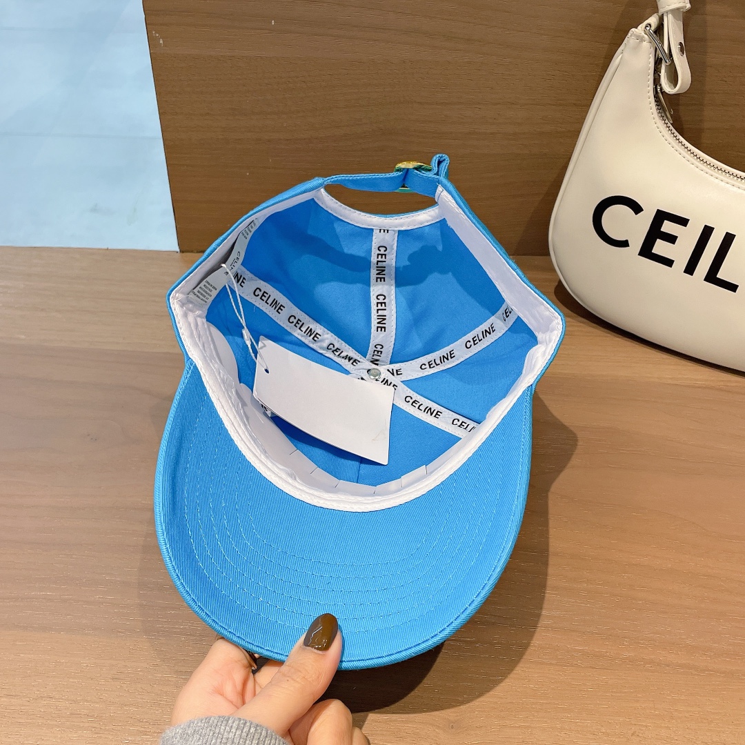 Celine Baseball Cap In Cotton Blue - Soul Replicas