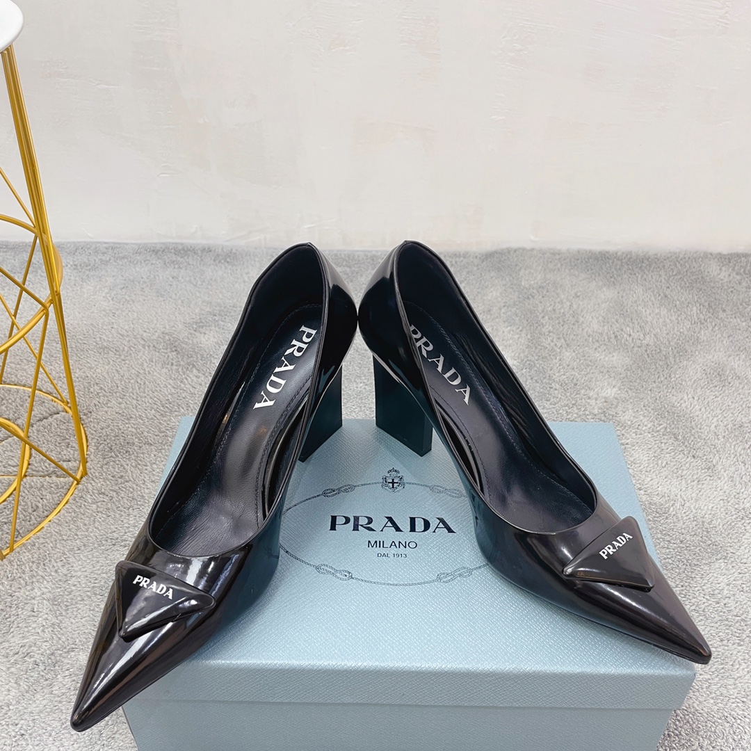 Prada Brushed Pumps Black For Women Prada - Soul Replicas