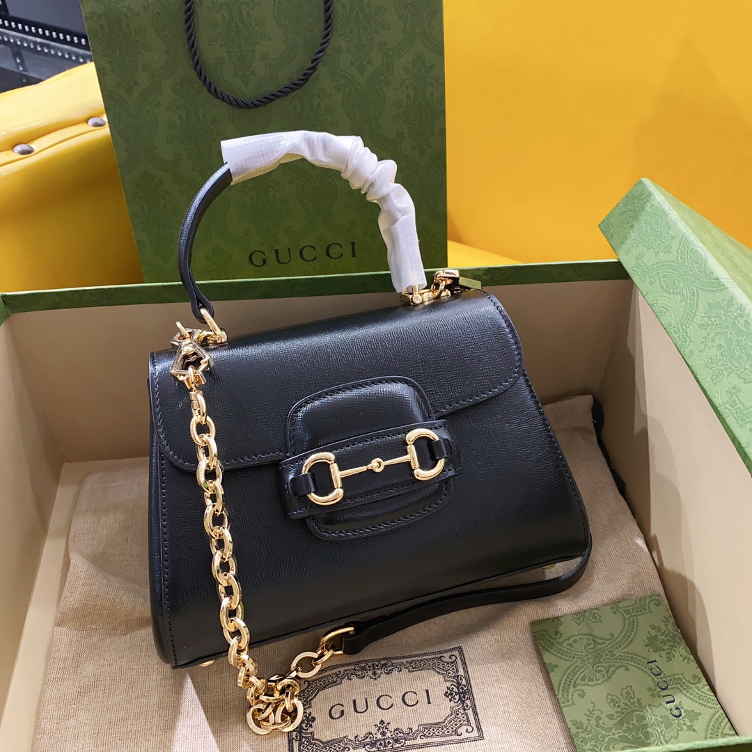 Gucci Horsebit 1955 Mini Bag Black For Women. Women-s Bags 8.7in/22cm Gucci 703848 AAA7G 1000 - Soul Replicas