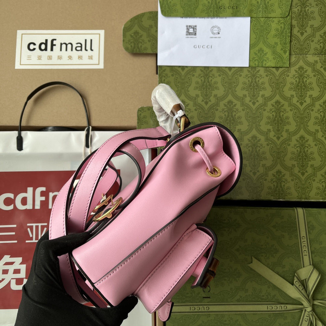 Gucci Bamboo Small Backpack Pink For Women. Women-s Bags 8.6in/22cm Gucci ‎‎702101 UZY0T 5814 - Soul Replicas