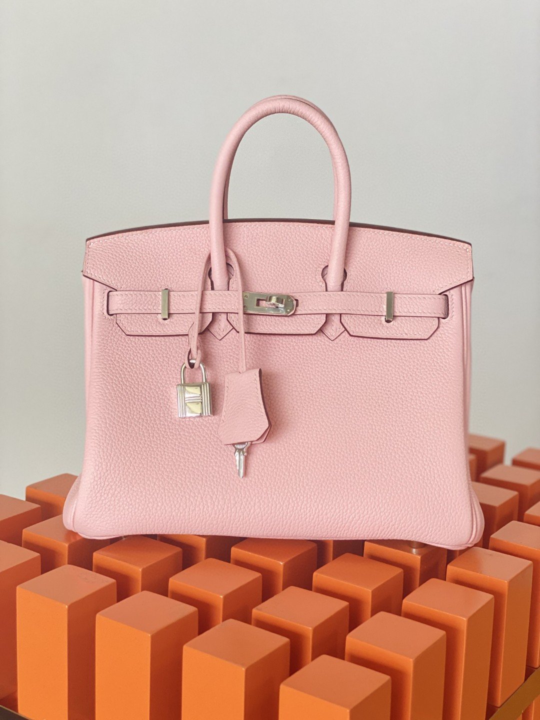 Hermes Birkin Nata Swift Pink For Women Silver Toned Hardware 10in/25cm - Soul Replicas