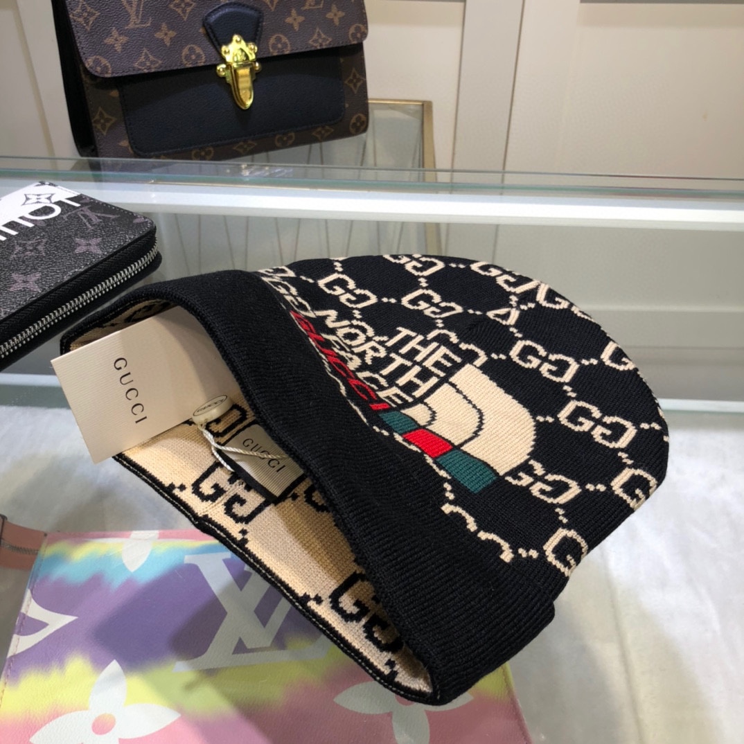 Gucci Beanie Cashmere In Black - Soul Replicas