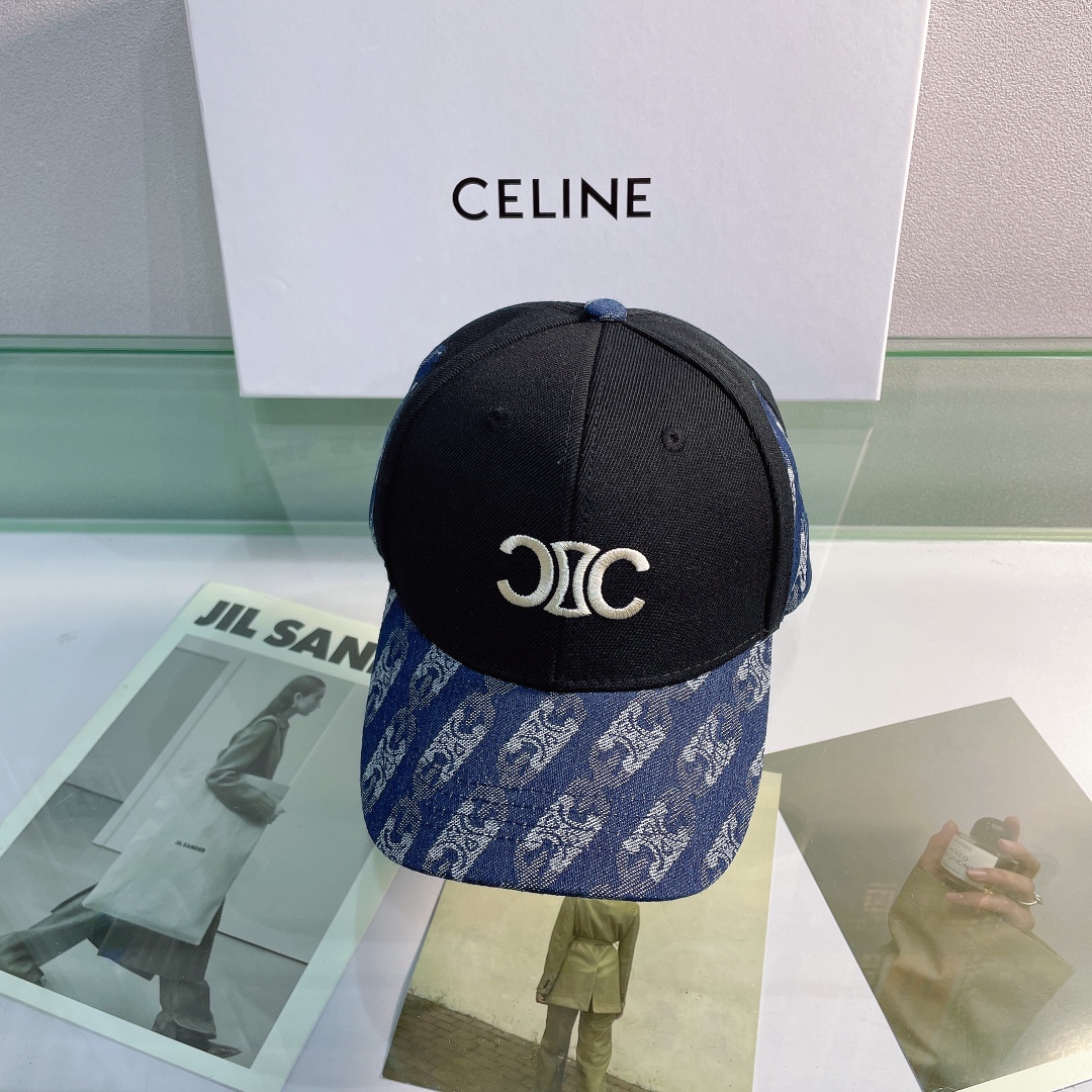 Celine Baseball Cap In Cotton Black - Soul Replicas