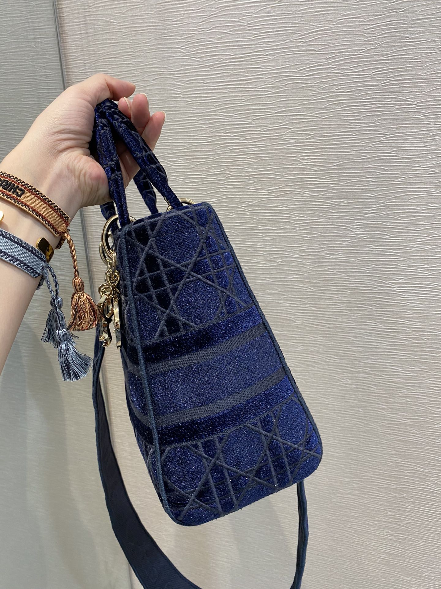 Christian Dior Small Lady D-Lite Blue Bag For Women 9.5in/24cm CD - Soul Replicas