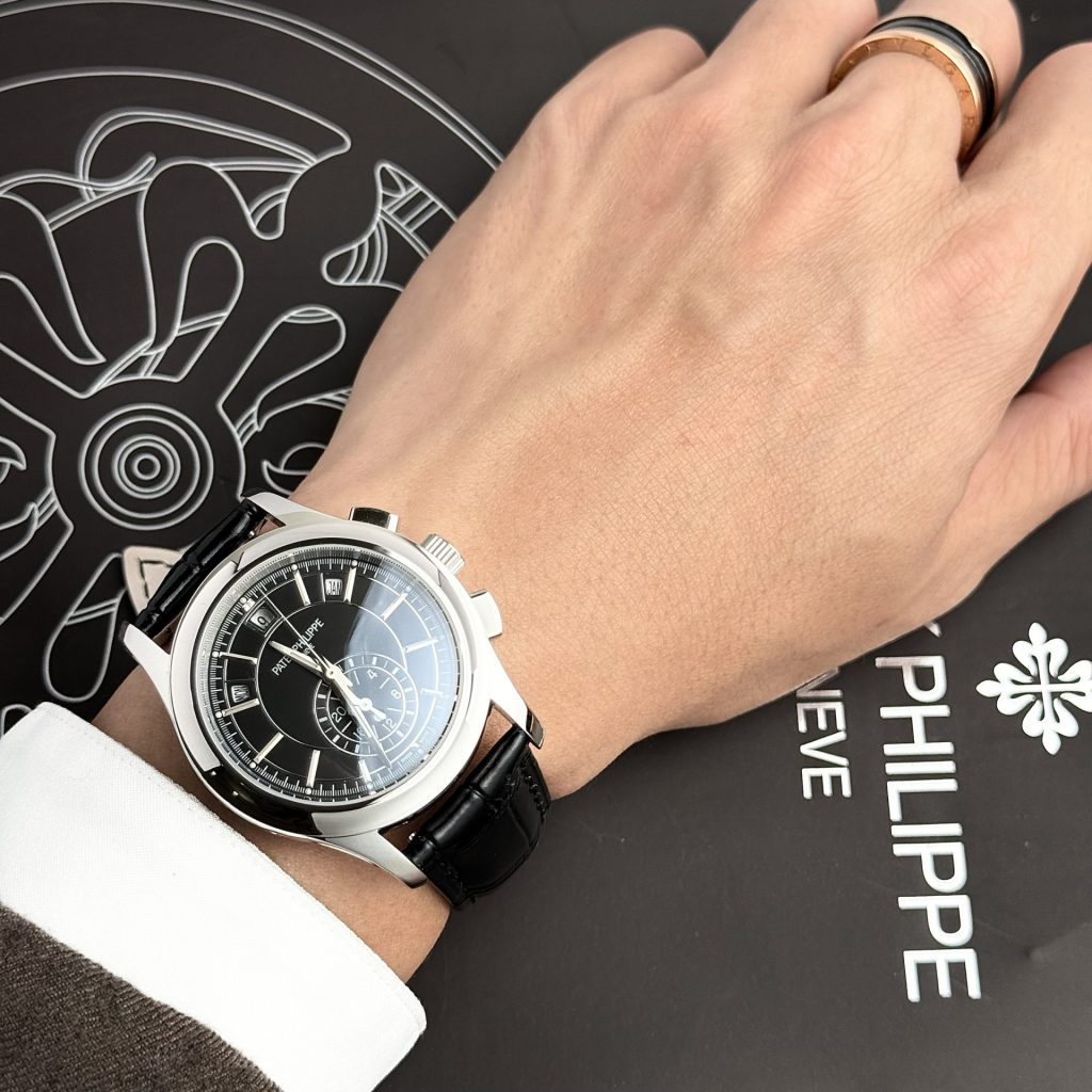 Patek Philippe Replica Watch Complications 5905G Dial Black 42mm - Soul Replicas