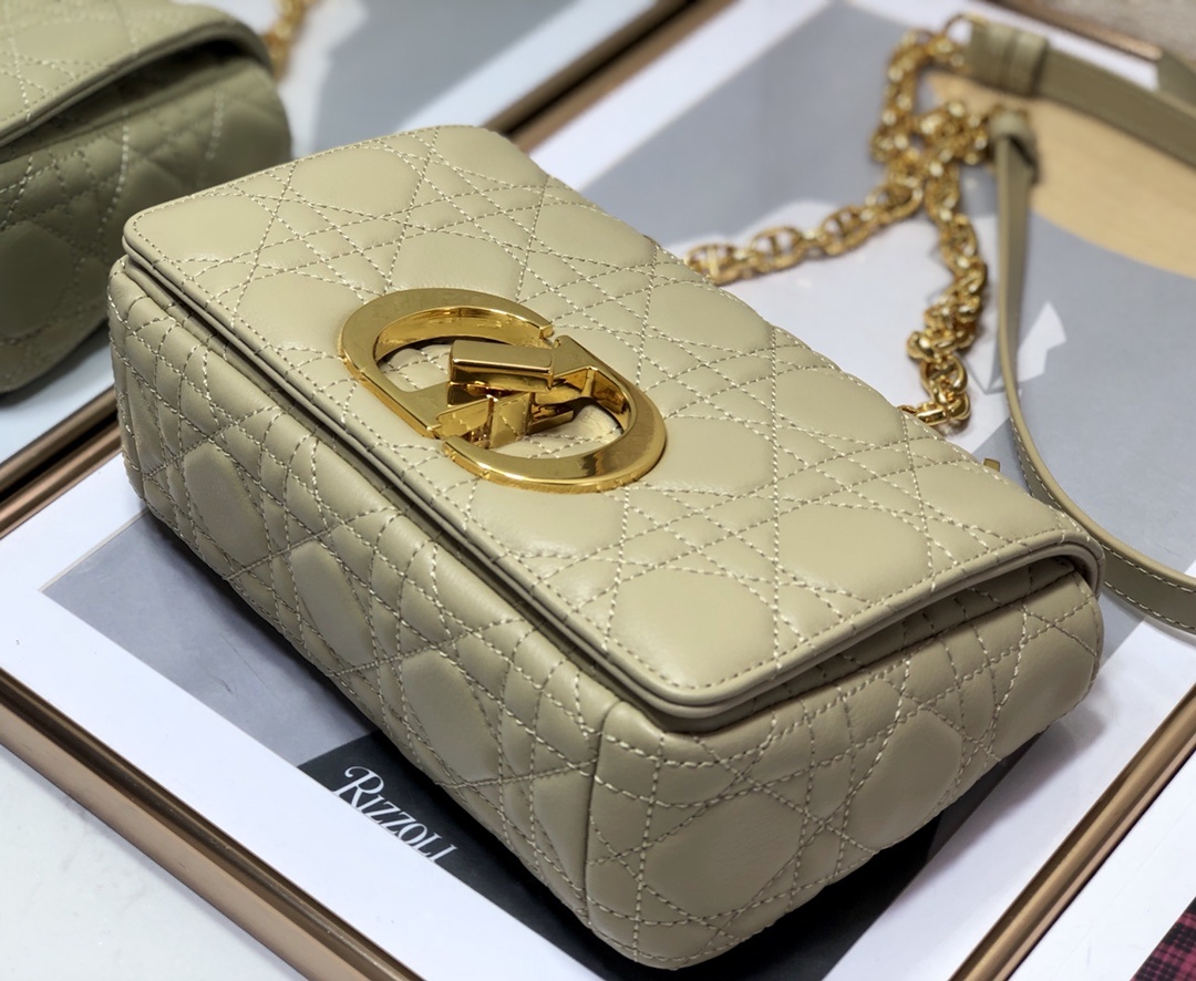 Christian Dior Small Caro Bag Beige For Women 8in/20cm CD M9241UWHC_M39U - Soul Replicas