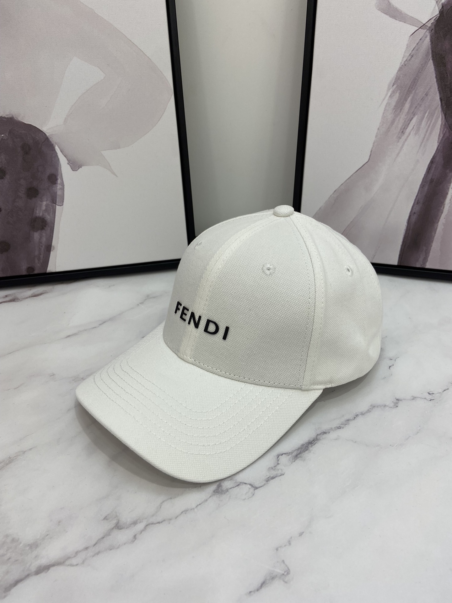 Fendi Baseball Cap White Fendi Cap - Soul Replicas