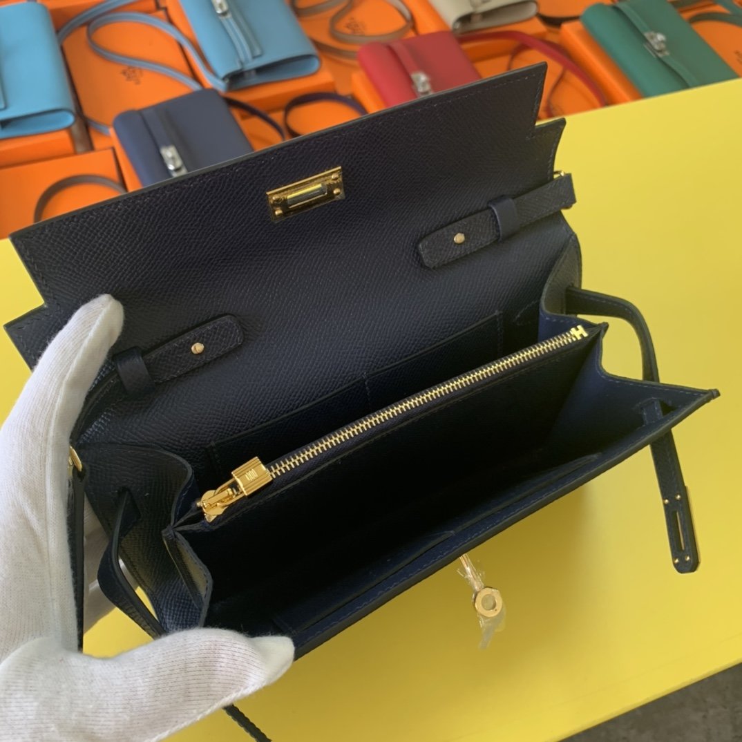 Hermes Kelly Wallet To Go Woc Epsom Black For Women. Women-s Wallet 8.3in/21cm - Soul Replicas