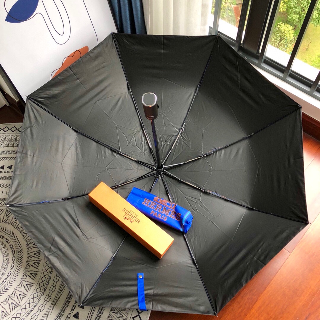 Hermes Pluie De H Folding Umbrella Blue - Soul Replicas