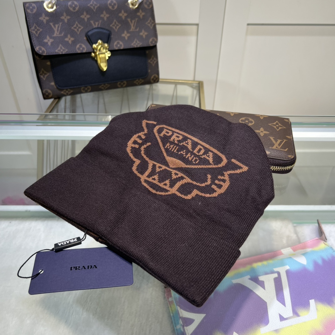 Prada Beanie In Brown - Soul Replicas