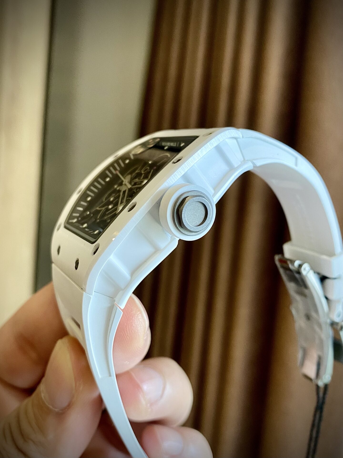 Richard Mille Replica Watch RM055 White Ceramic Rubber Strap ZF Factory 45mm - Soul Replicas