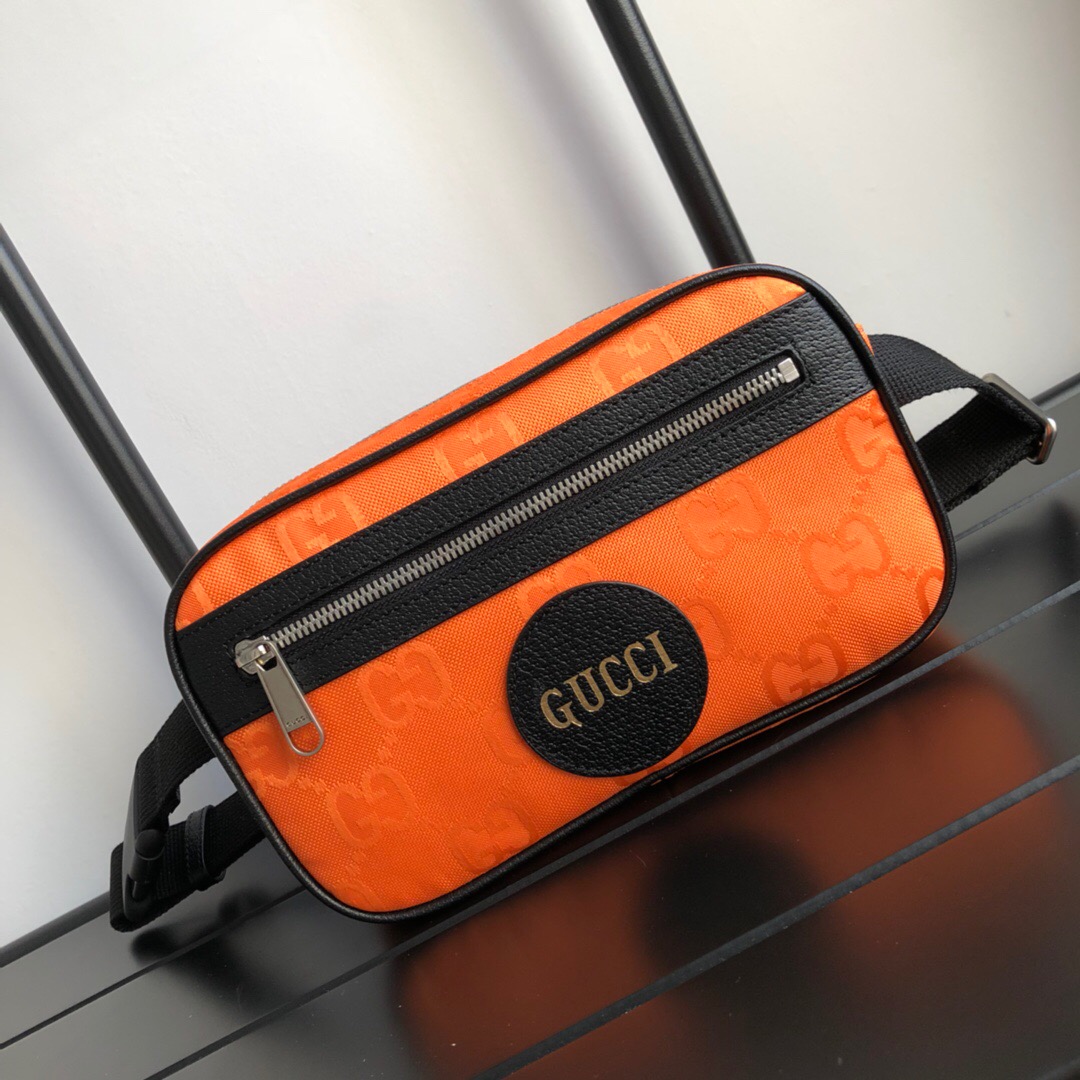 Gucci Off The Grid Belt Bag Orange Gucci ECONYL® For Men  9.5in/24cm Gucci  - Soul Replicas