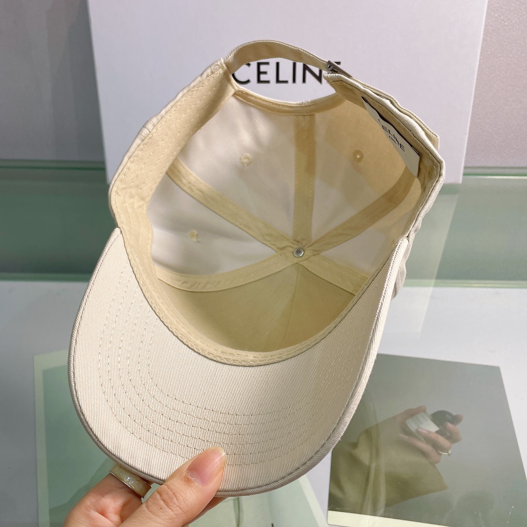 Celine Baseball Cap In Cotton Beige - Soul Replicas