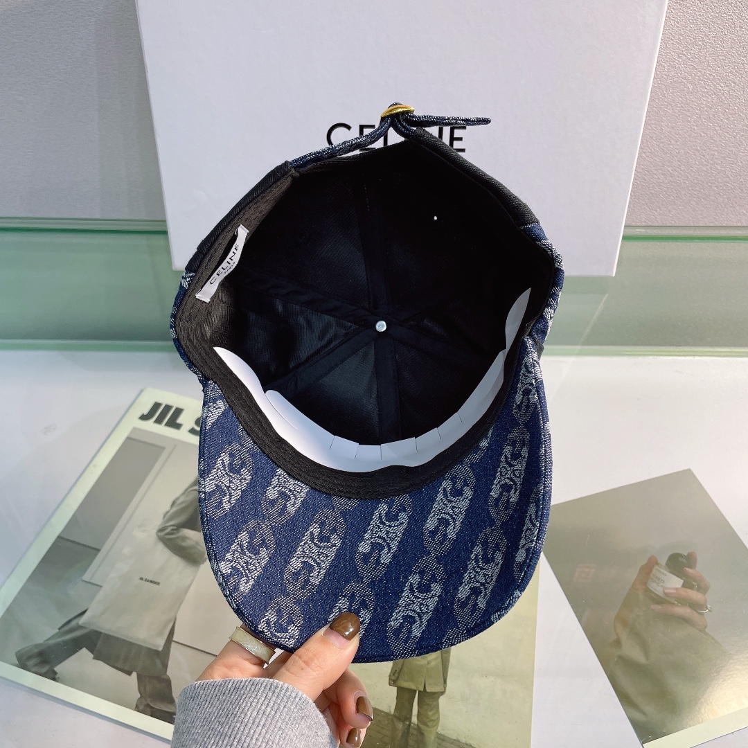 Celine Baseball Cap In Cotton Black - Soul Replicas