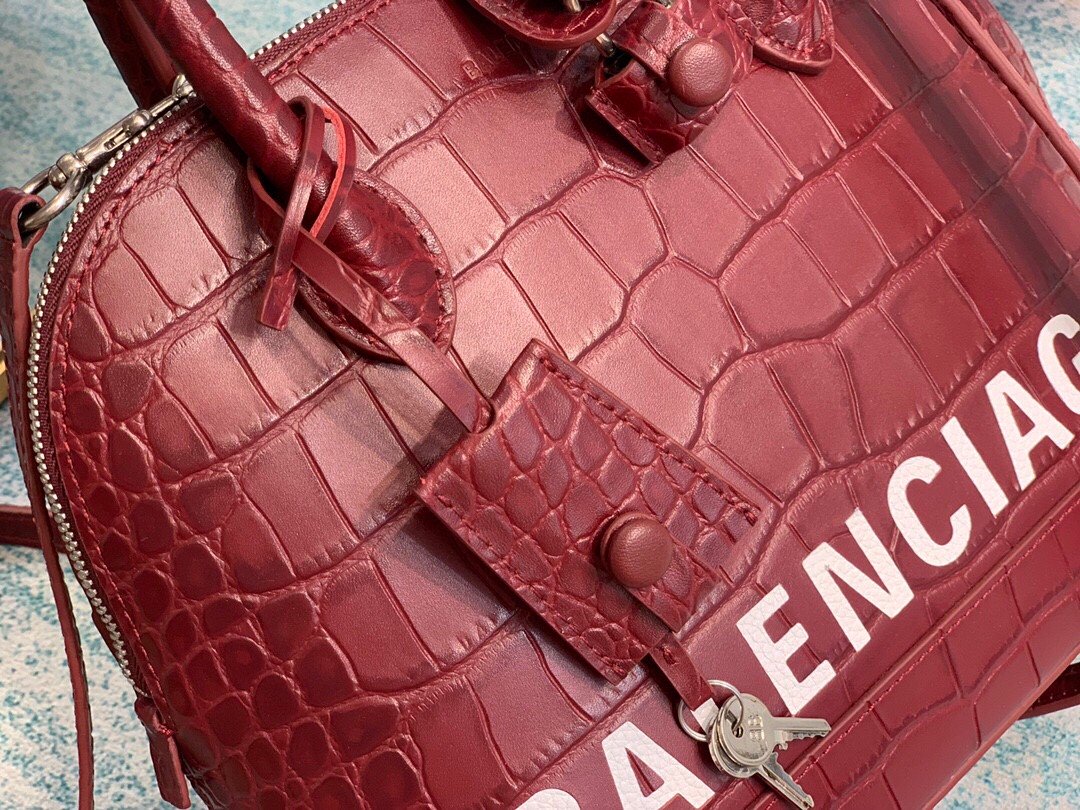 Balenciaga Ville XXS Handbag In Dark Red. For Women. Women-s Bags 8.6in/22cm - Soul Replicas