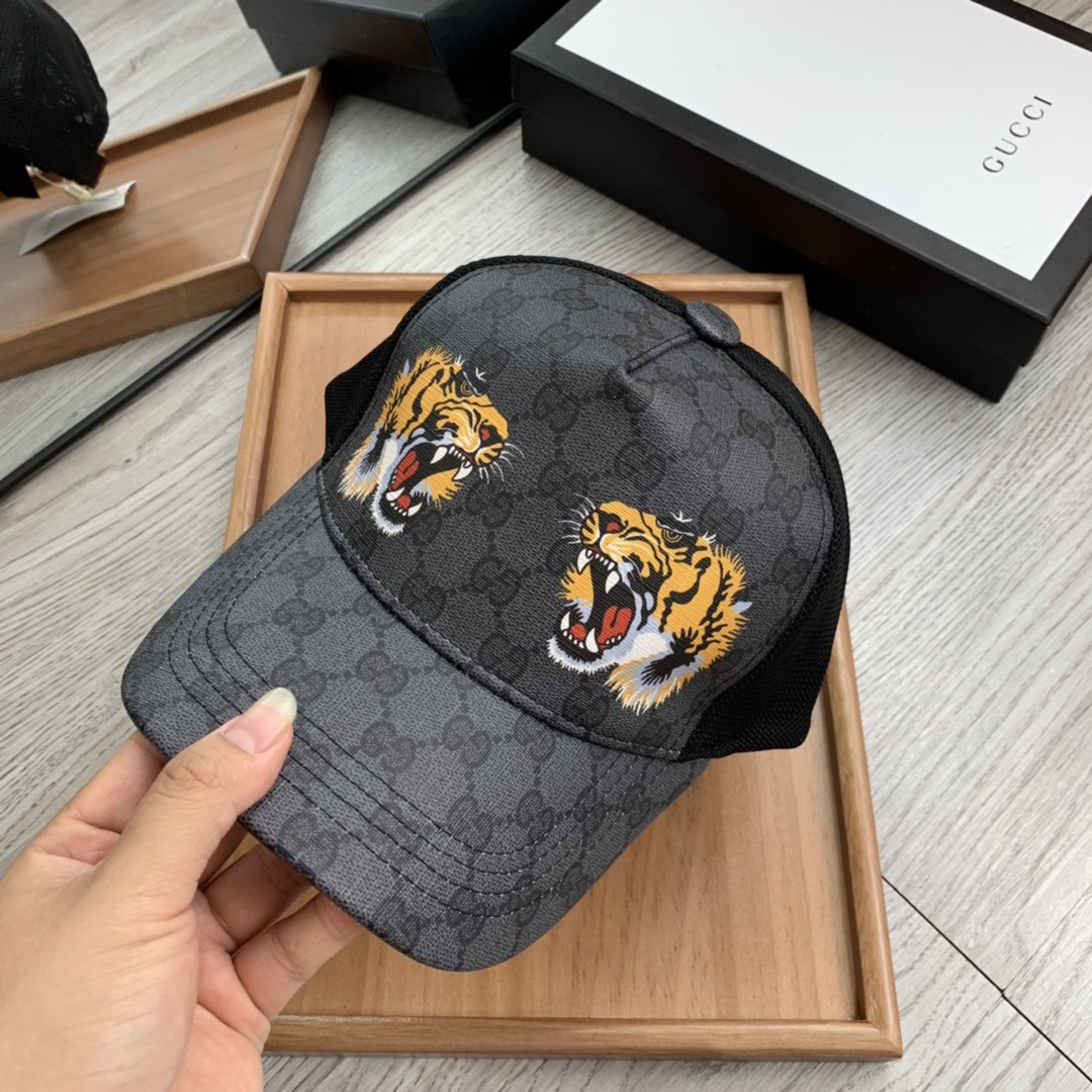 Gucci Canvas Baseball Cap Black - Soul Replicas