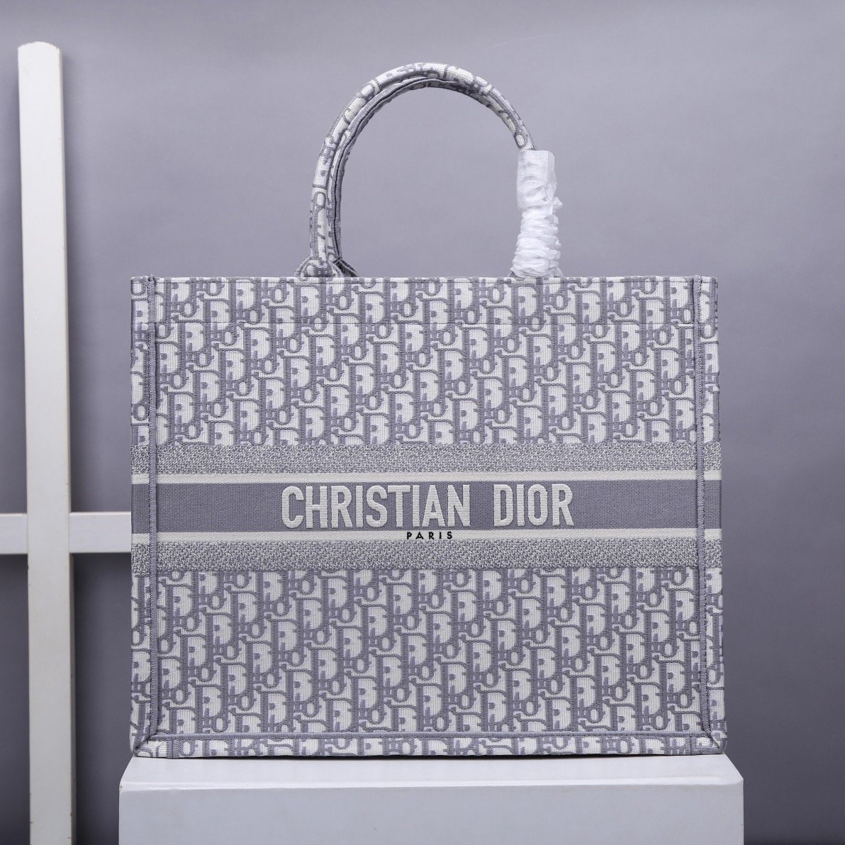 Christian Dior Large Dior Book Tote Gray. For Women. Women's Handbags 16.5in/42cm CD M1286ZRIW_M932 - Soul Replicas