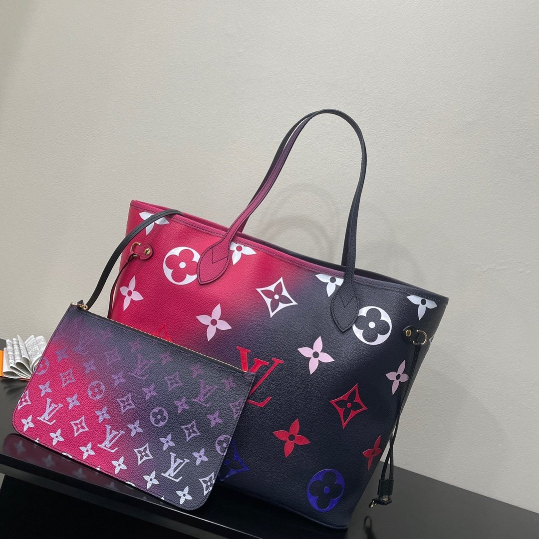Louis Vuitton Neverfull MM Tote Bag Monogram Canvas Midnight Fuchsia For Women. Women-s Handbags. Shoulder Bags 12.2in/31cm LV M20511 - Soul Replicas