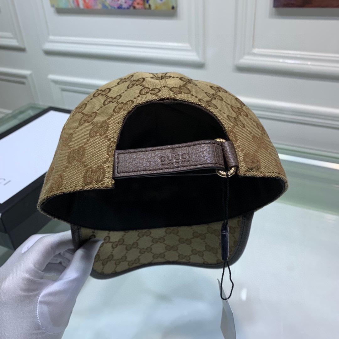 Gucci Canvas Baseball Hat Brown Gucci Hat - Soul Replicas