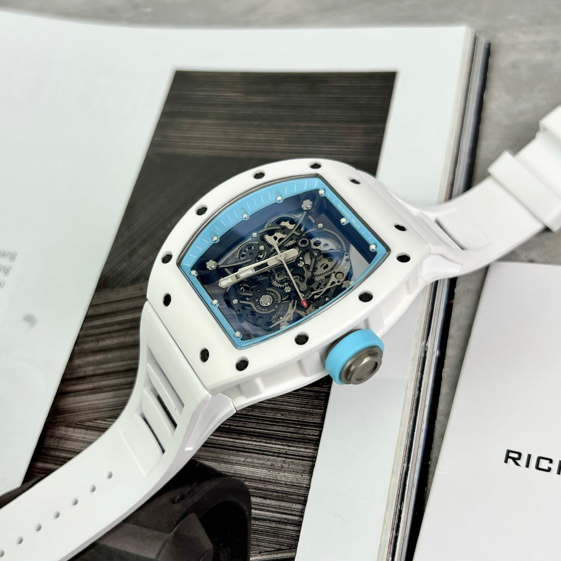 Richard Mille RM055 Bubba Watson White Replica Watch Factory BBR 45mm - Soul Replicas