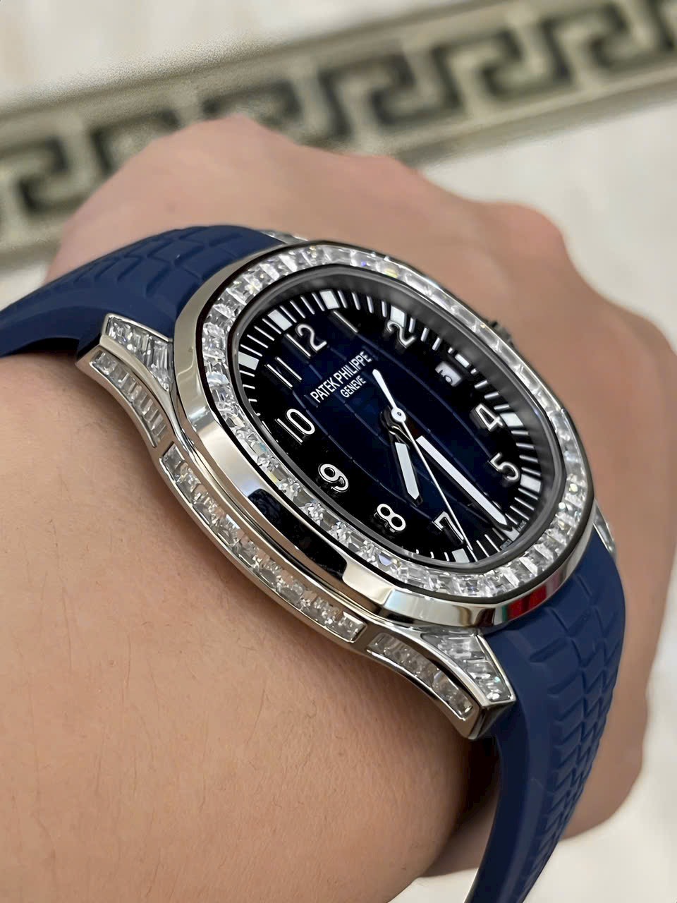 Patek Philippe Replica Watches Aquanaut 5168G Blue Rubber Strap GR Factory 42mm - Soul Replicas