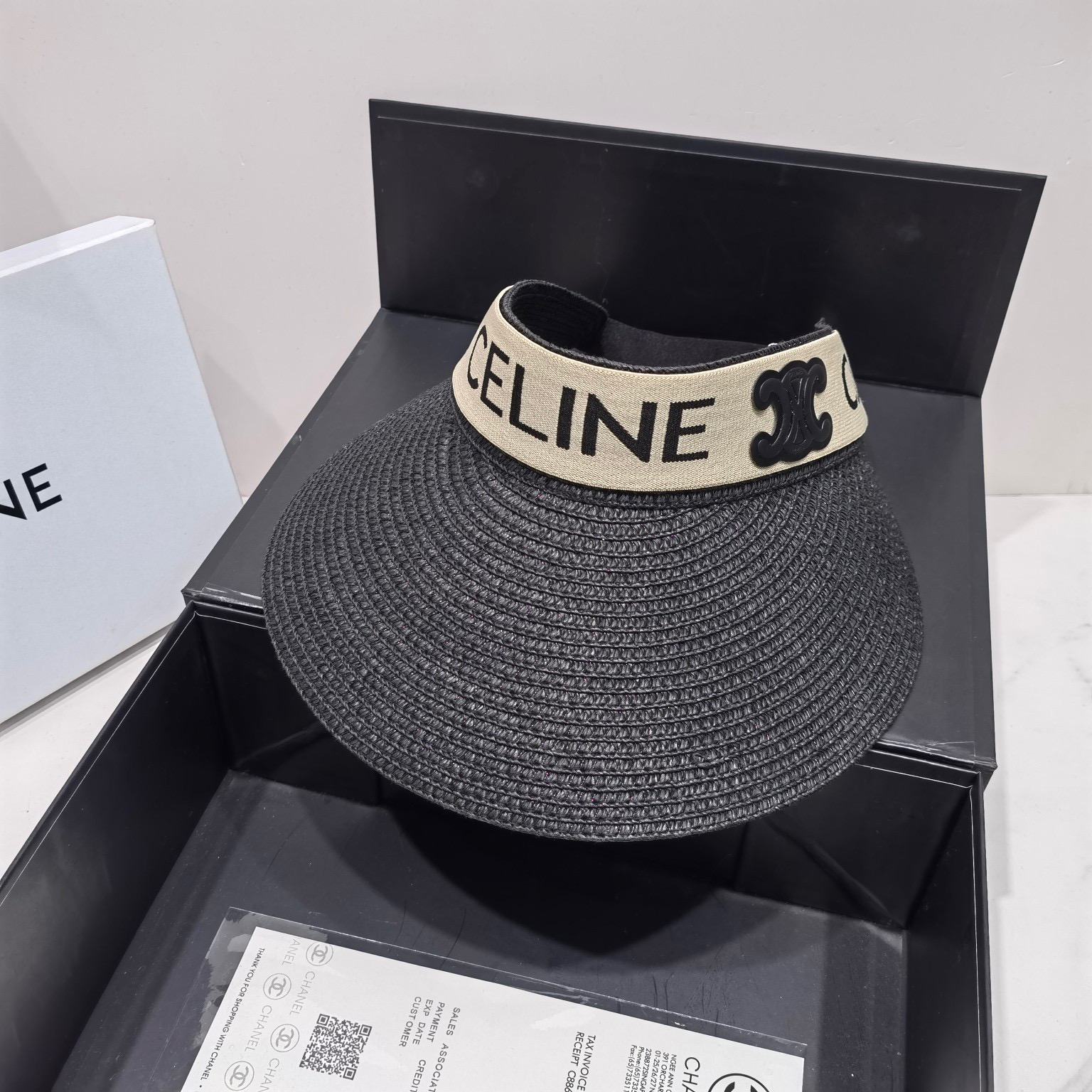 Celine Sedge Summer Hat Black Celine Hat - Soul Replicas