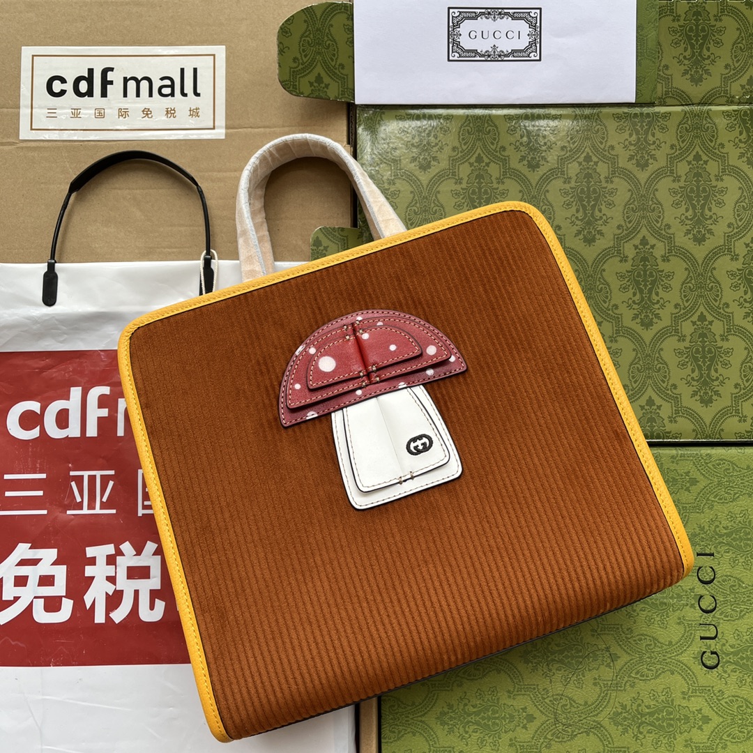 Gucci Children-s Mushroom Tote Bag Brown For Women. Women-s Bags 11.2in/28.5cm Gucci‎ ‎705042 2S8HN 2886 - Soul Replicas